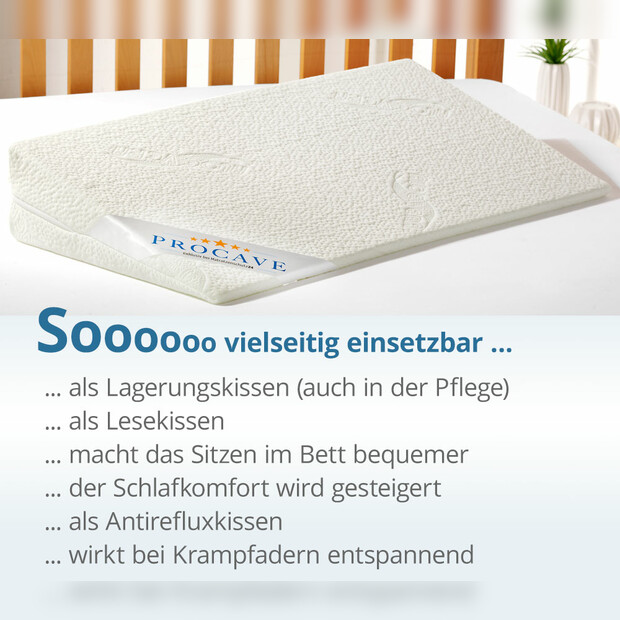 Bettkeil mit Bezug aus AloeVera-Doppeltuch