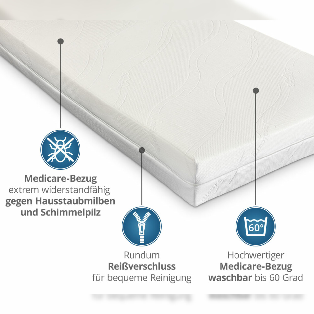 Luxusviscomatratze VT 3 mit Medicare-Bezug