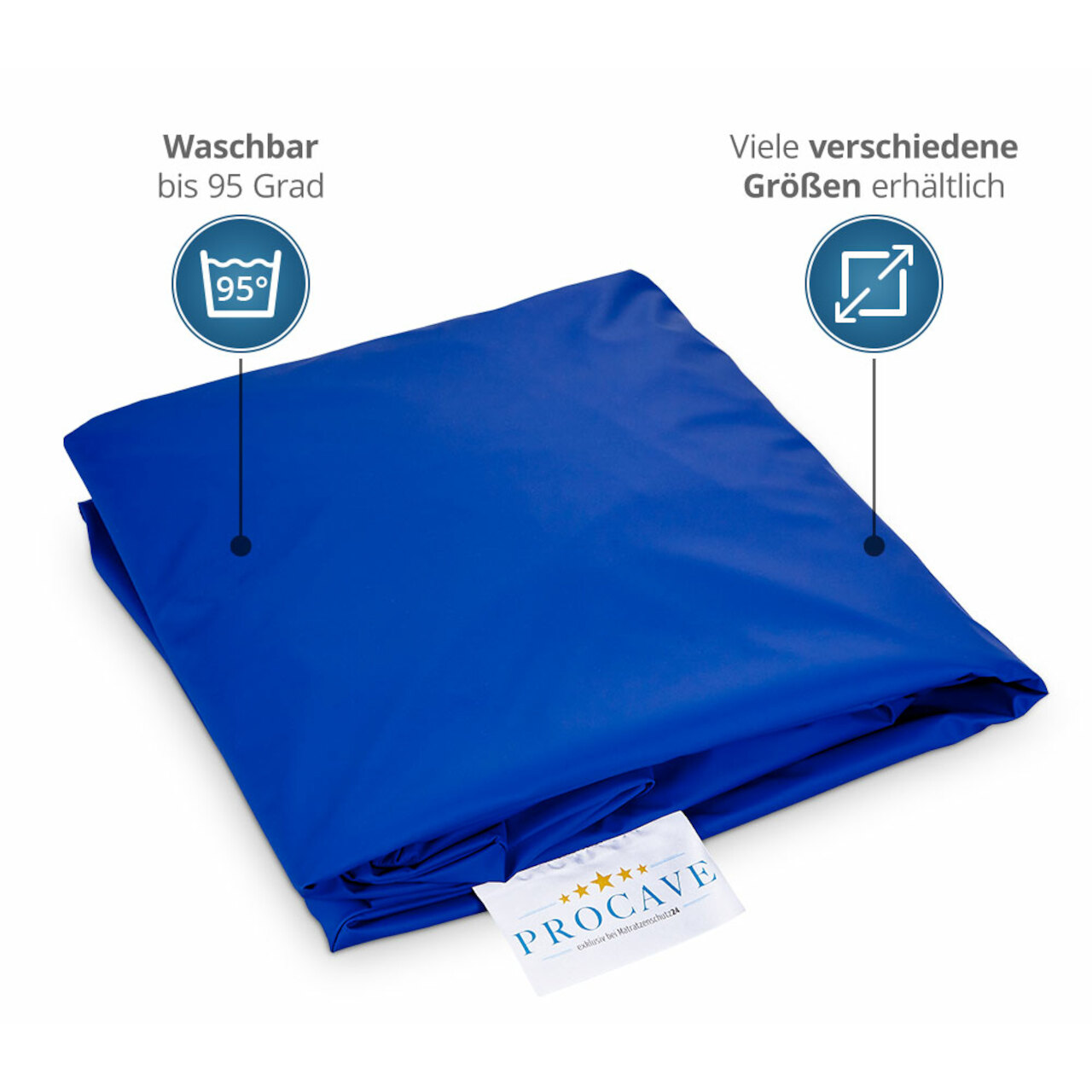 Inkontinenz Spannbettlaken in Blau - 100% wasserdicht
