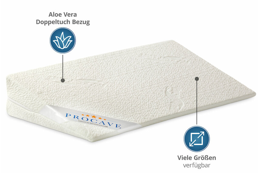 Bettkeil mit Bezug aus AloeVera-Doppeltuch