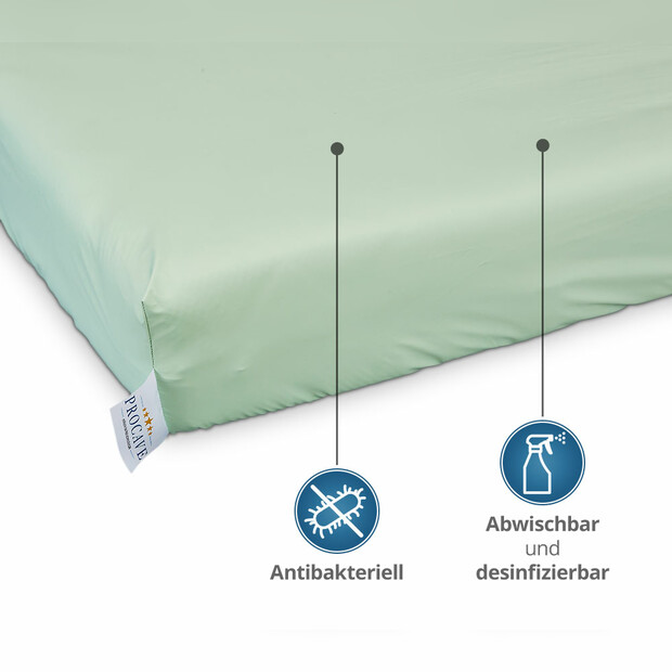Inkontinenz Spannbettlaken in Grün - 100% wasserdicht