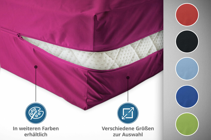 Unversteppter Matratzenbezug in pink
