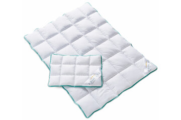 Kinderbetten-Set Aloe Vera mit Kissen 40x60cm und Steppbett 100x135cm