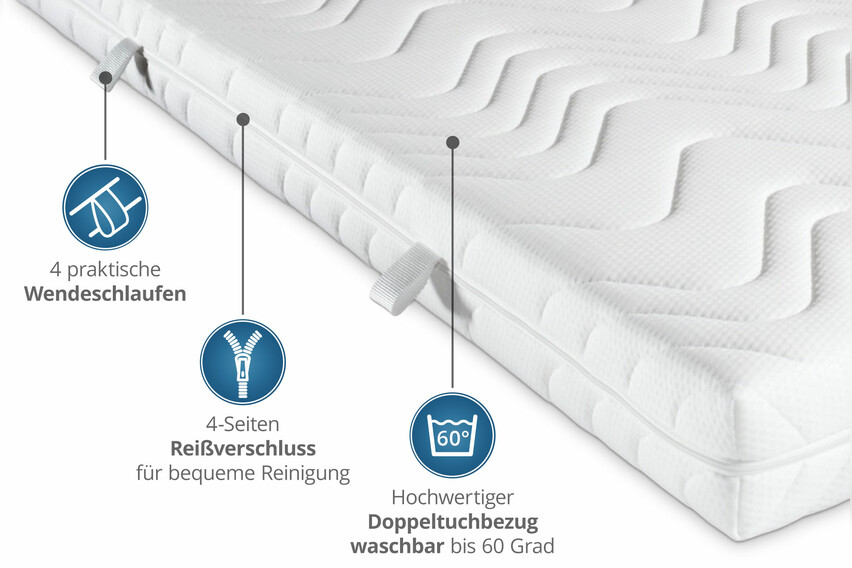 Kaltschaummatratze VT mit Doppeltuchbezug