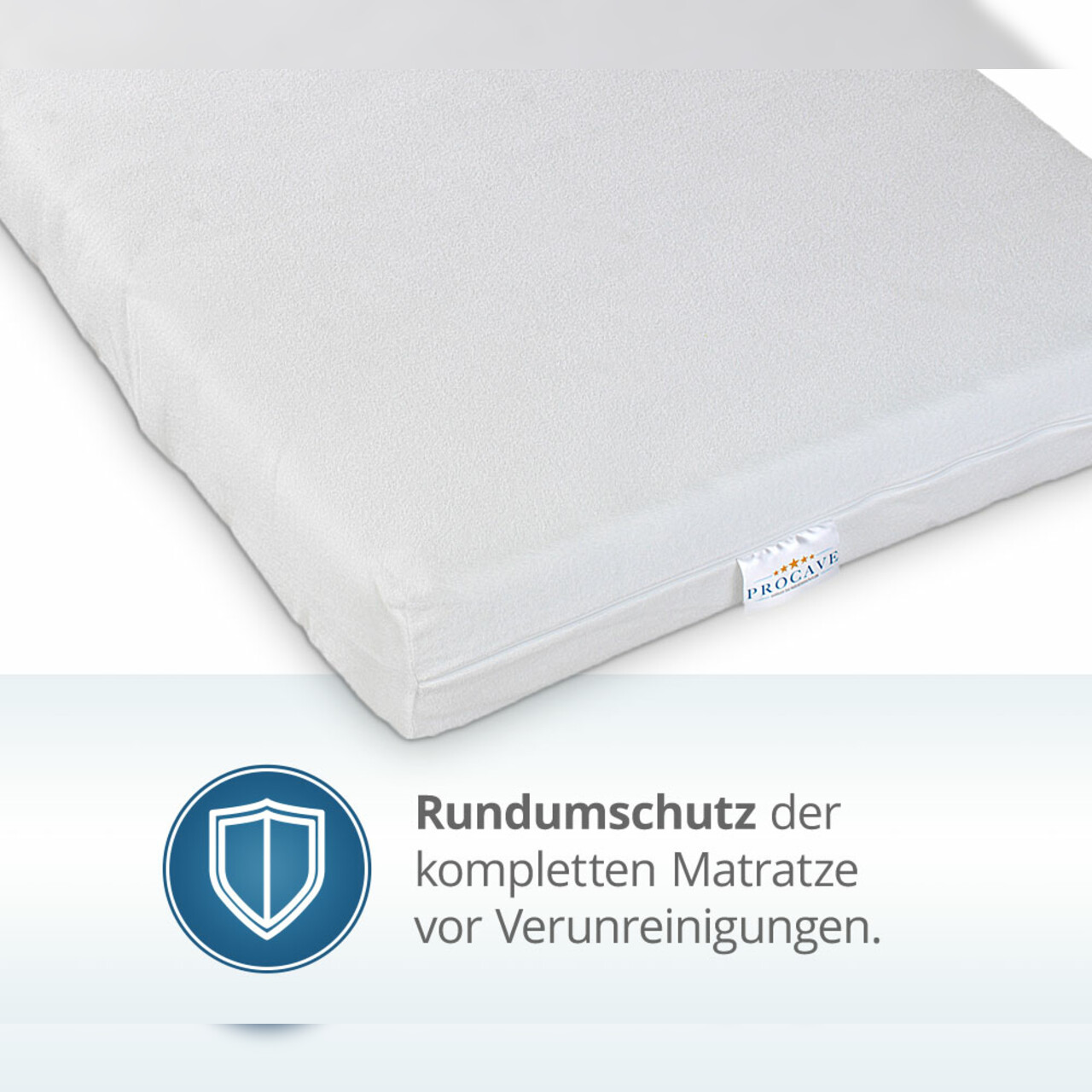 unversteppter Matratzenbezug Frottee-Stretch in weiß