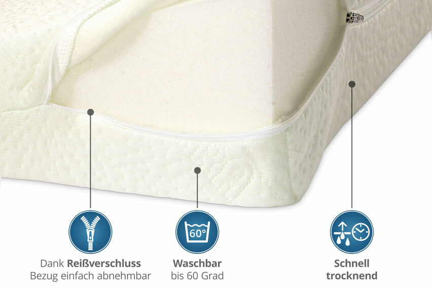 Bettkeil mit Bezug aus AloeVera-Doppeltuch