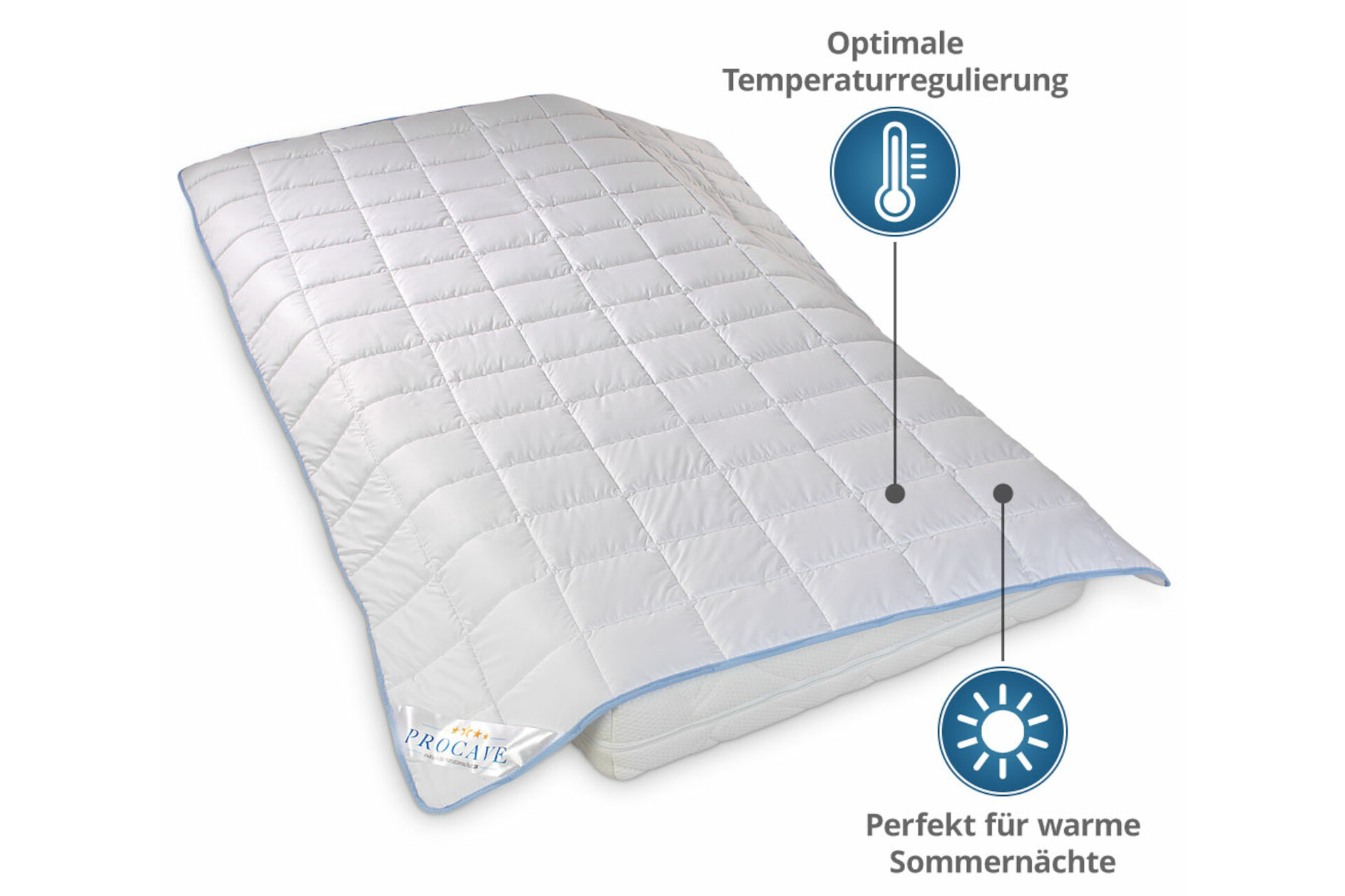 TopCool kochfeste Qualitäts-Sommerbettdecke