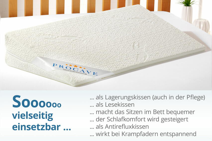 Bettkeil mit Bezug aus AloeVera-Doppeltuch