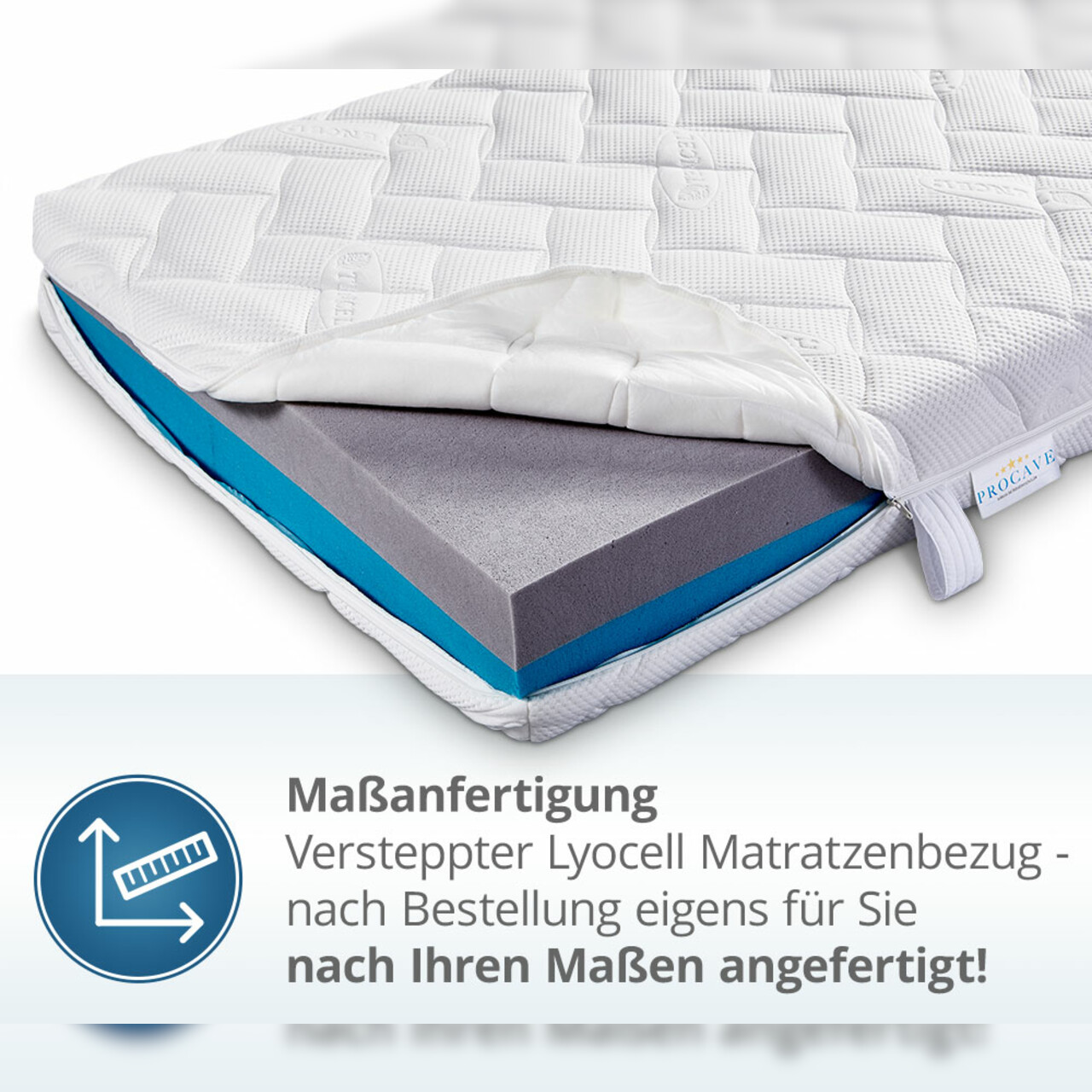 Lyocell Matratzenbezug versteppt