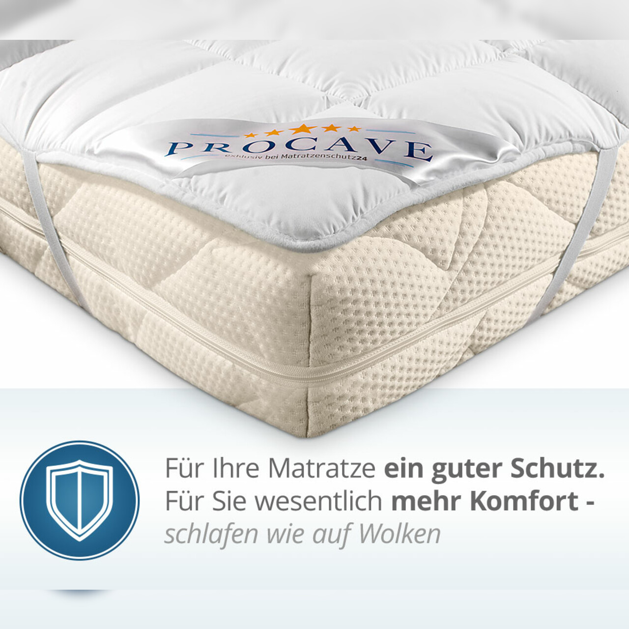 Microfaser Matratzenauflage (Micro-Comfort) mit 4 Eckgummis