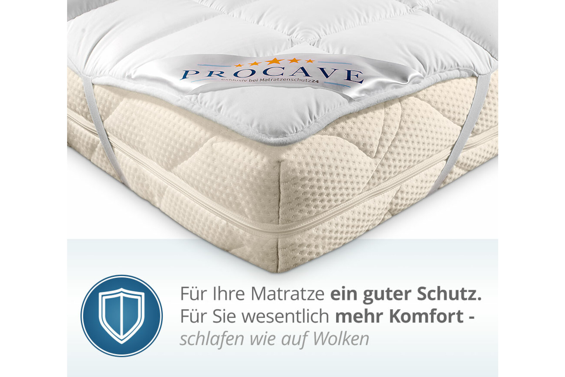 Microfaser Matratzenauflage (Micro-Comfort) mit 4 Eckgummis