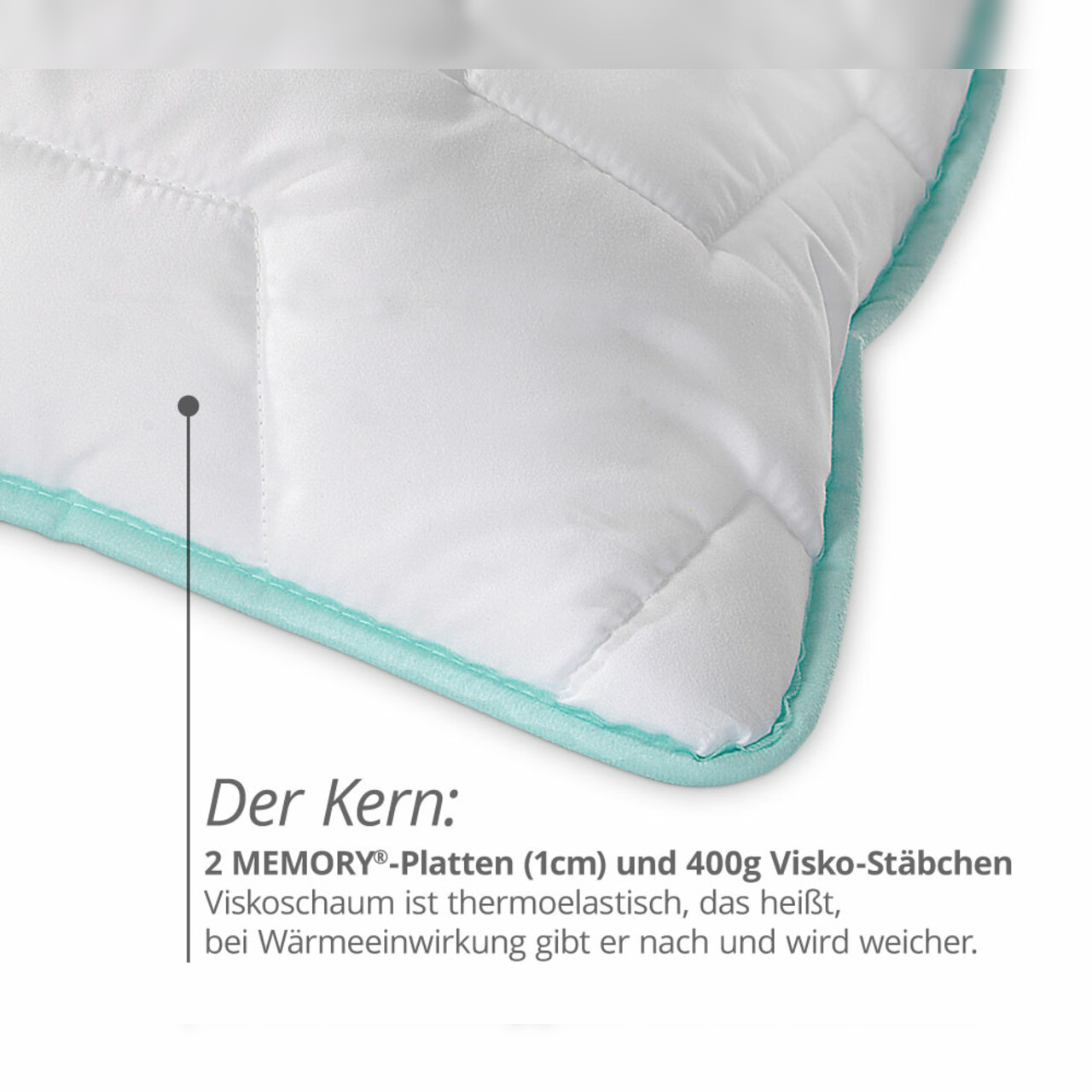 Nackenstützkissen Memory mit AloeVera Kissenbezug