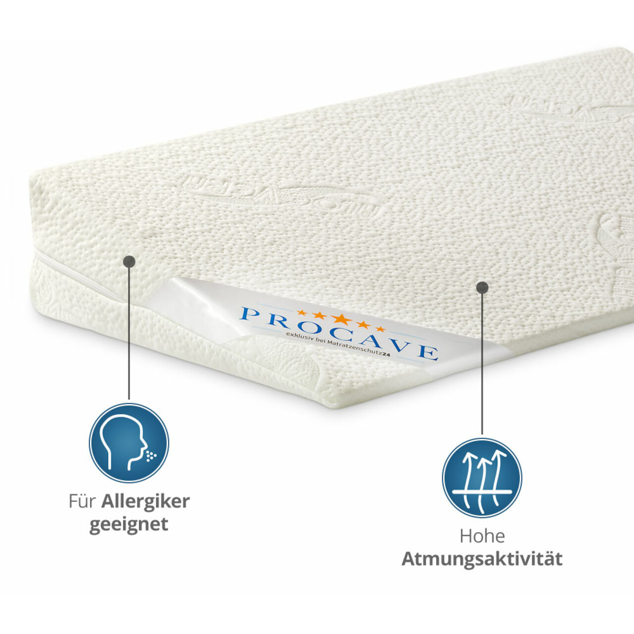 Bettkeil mit Bezug aus AloeVera-Doppeltuch