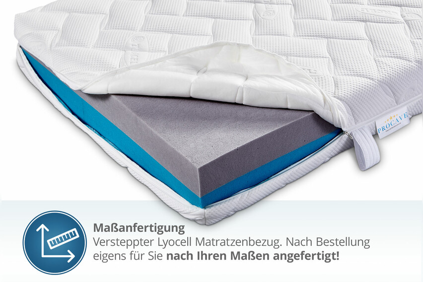 Lyocell Matratzenbezug versteppt