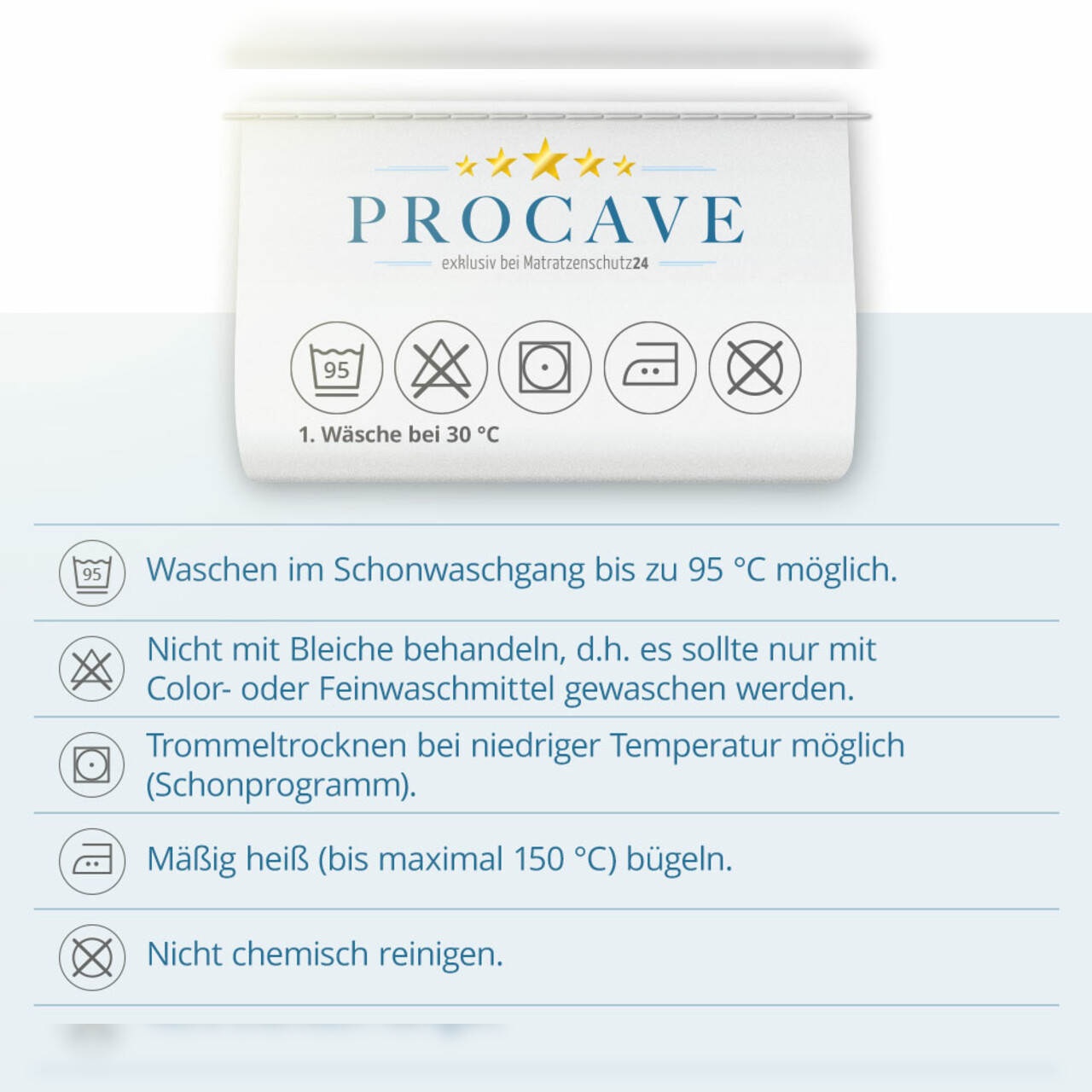 Molton Matratzenauflage mit Sanfor-Ausrüstung