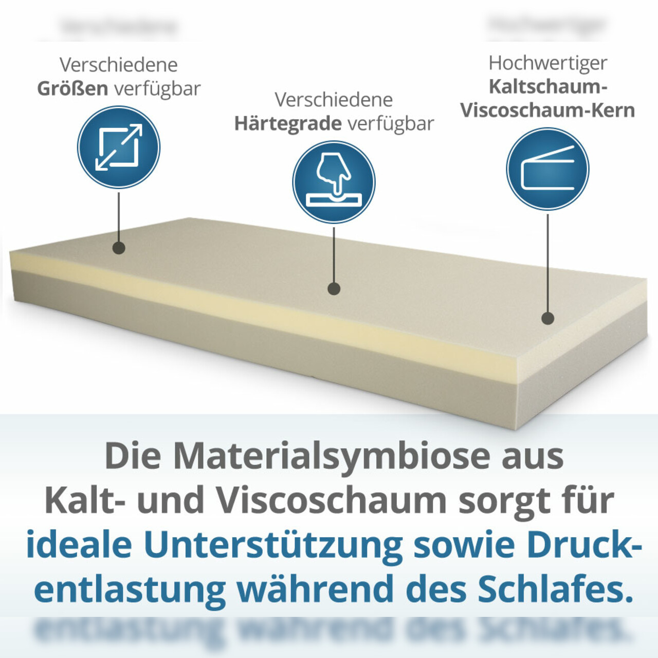 Luxusviscomatratze TR mit Silverline-Bezug