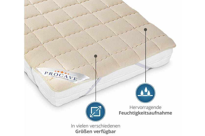 NATUR Schurwolle Matratzenschoner