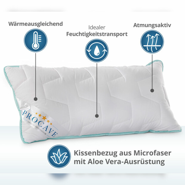 Nackenstützkissen Memory mit AloeVera Kissenbezug
