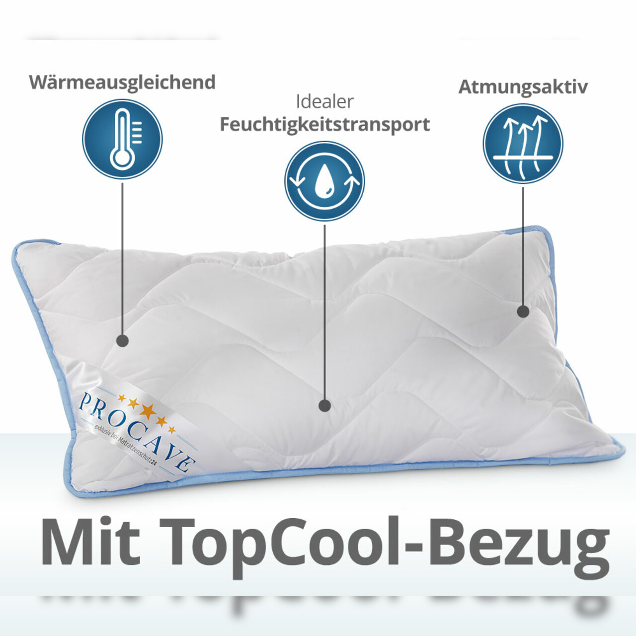 Nackenstützkissen GELSCHAUM mit TopCool Kissenbezug