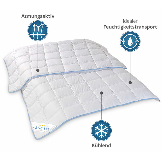 TopCool kochfeste Qualitäts-Sommerbettdecke