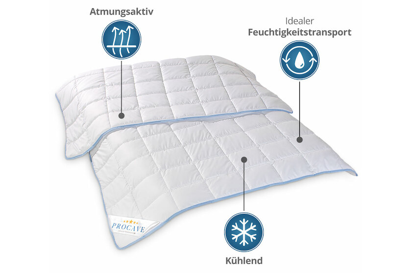 TopCool kochfeste Qualitäts-Sommerbettdecke