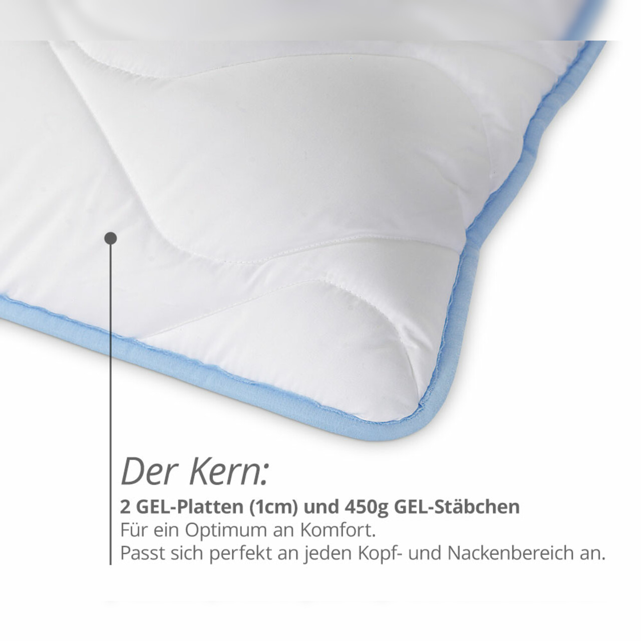 Nackenstützkissen GELSCHAUM mit TopCool Kissenbezug