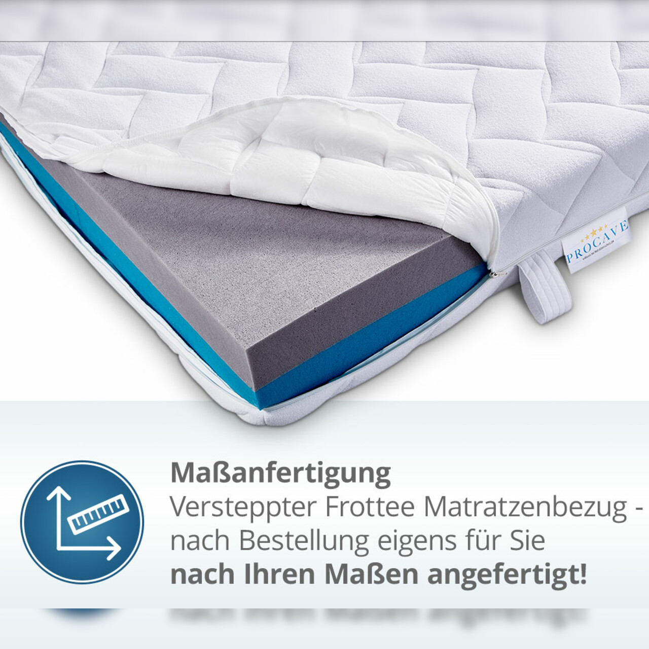 Frottee Matratzenbezug versteppt
