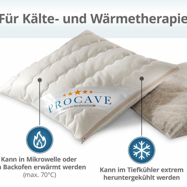 Dinkelkissen mit waschbarem Bezug aus Baumwolle