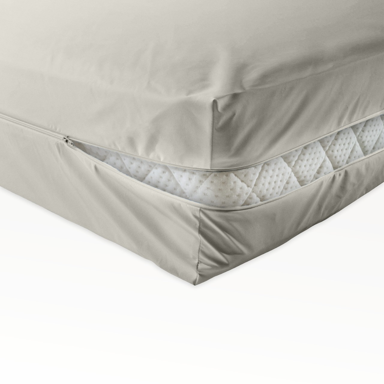 unversteppter Matratzenbezug grau