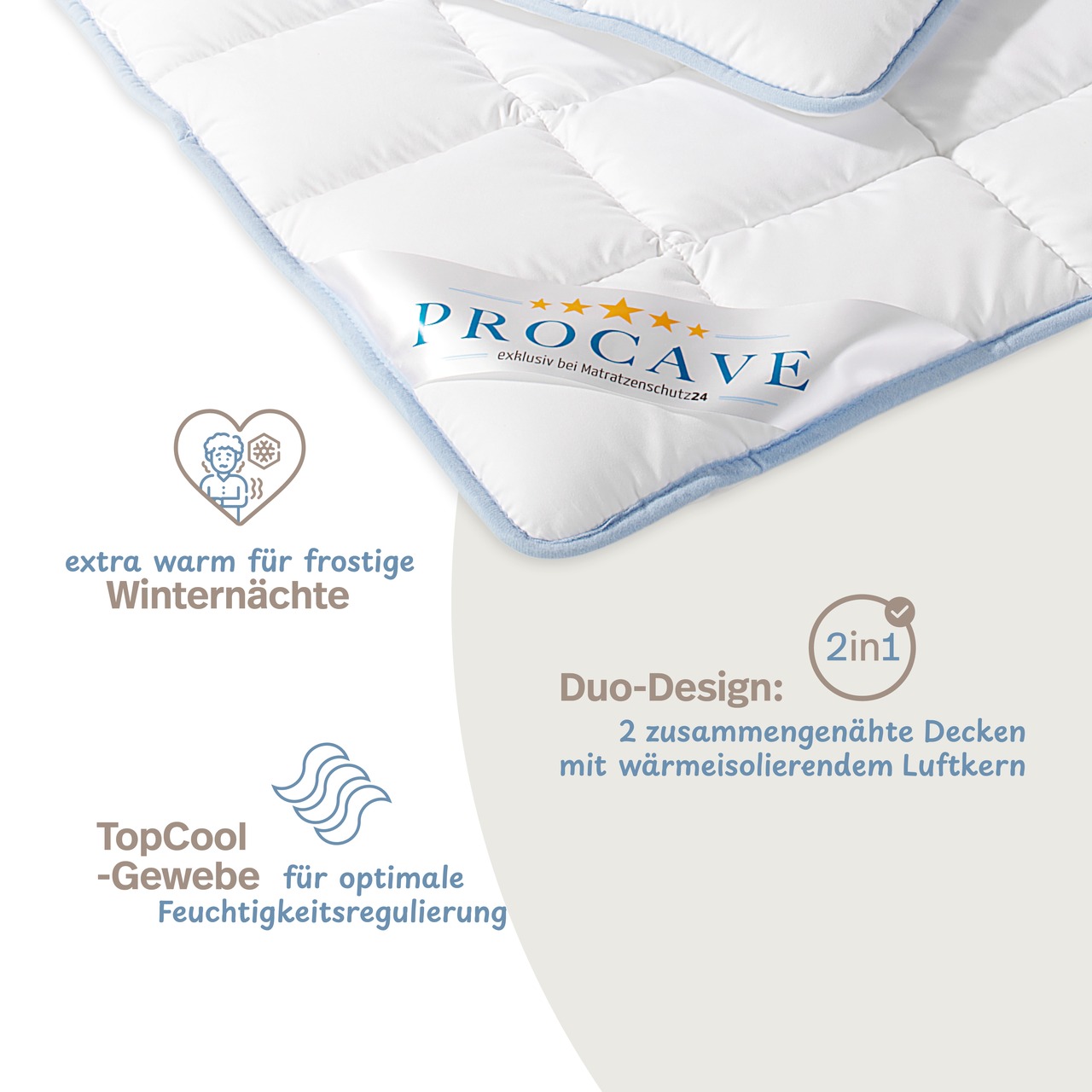 TopCool kochfeste Qualitäts-Duo-Winterdecke