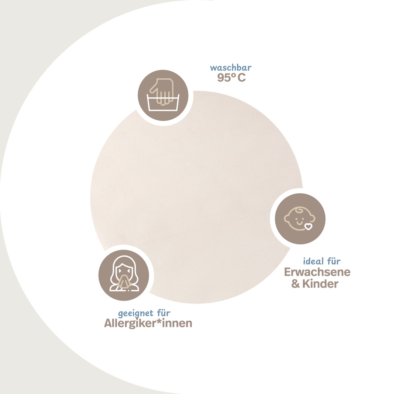 Matratzen-Auflage natur aus 100% Baumwolle