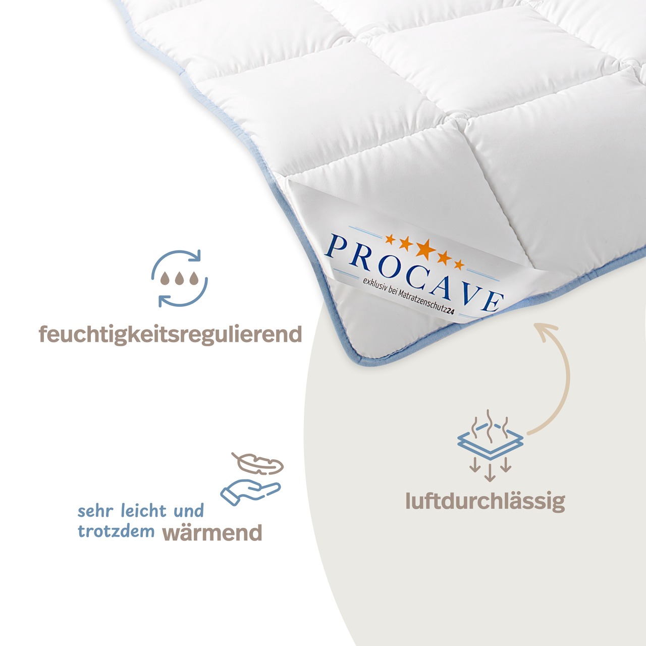 TopCool kochfeste Qualitäts-Ganzjahresdecke