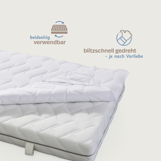 leichtes Wendeunterbett Frottee Baumwolle mit 4 Eckgummis