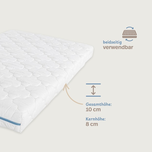 Kindermatratze mit verstepptem TopCool-Matratzenbezug