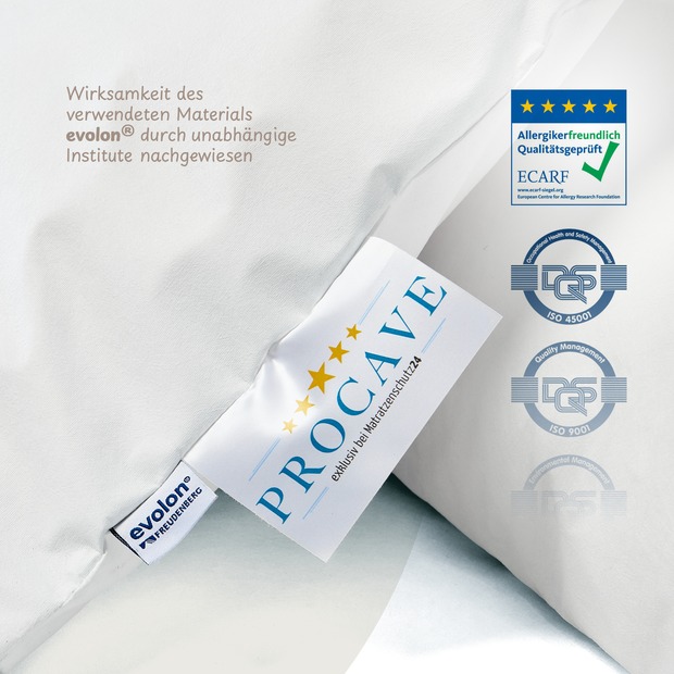 Allergiker Kissenbezug ALLERGENA aus Evolon - Anti Milben Encasing