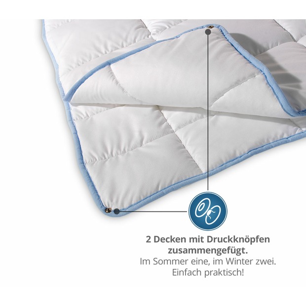 TopCool kochfeste Qualitäts-4-Jahreszeitendecke mit Druckknöpfen