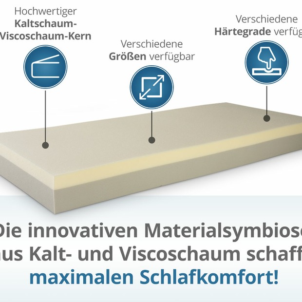 Luxusviscomatratze VT 3 mit Medicare-Bezug