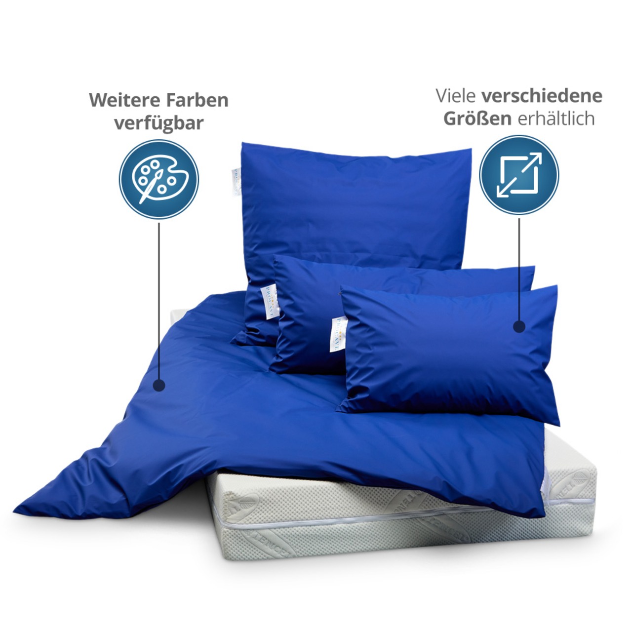 wasserdichter Kissenbezug abwischbar in blau