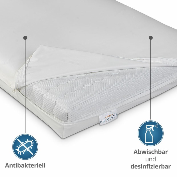 Wasserdichter Matratzenbezug in weiß