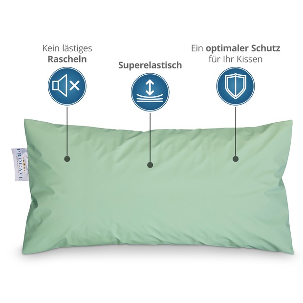 wasserdichter Kissenbezug abwischbar in grün