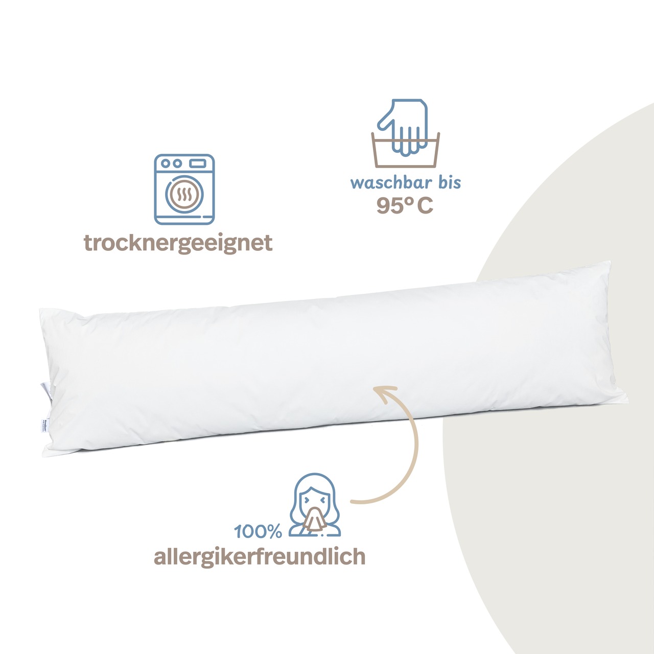 Allergiker Kissenbezug ALLERGENA aus Evolon - Anti Milben Encasing