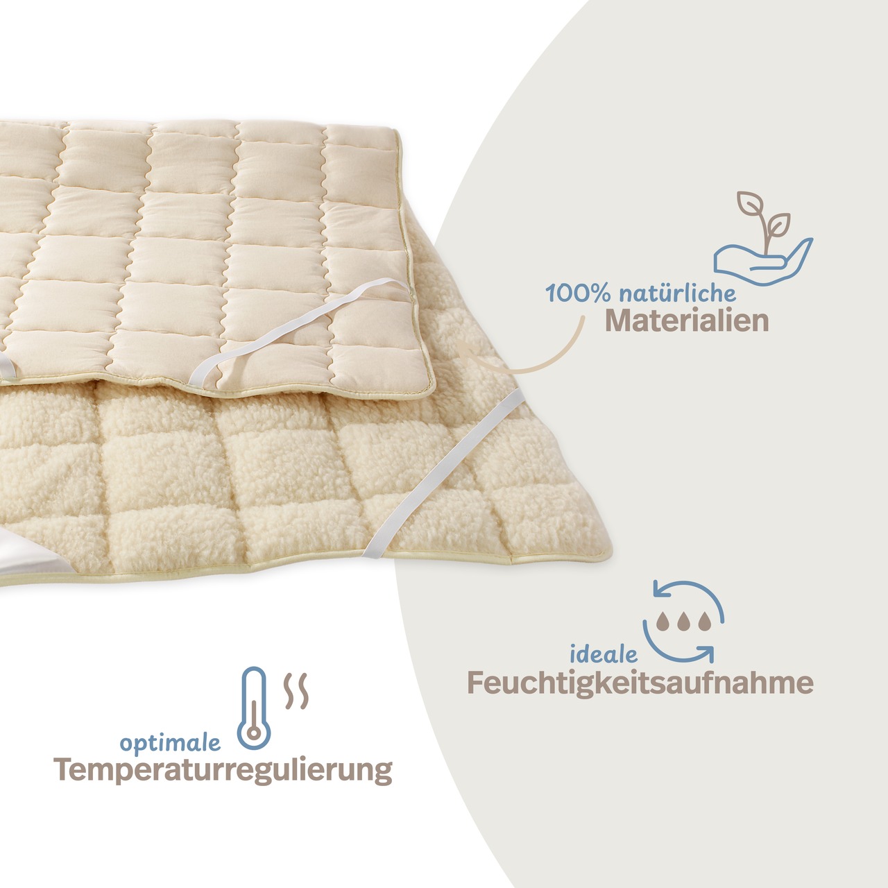 Matratzenschoner NATUR Lammflor