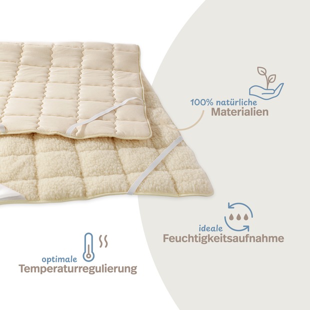 Matratzenschoner NATUR Lammflor