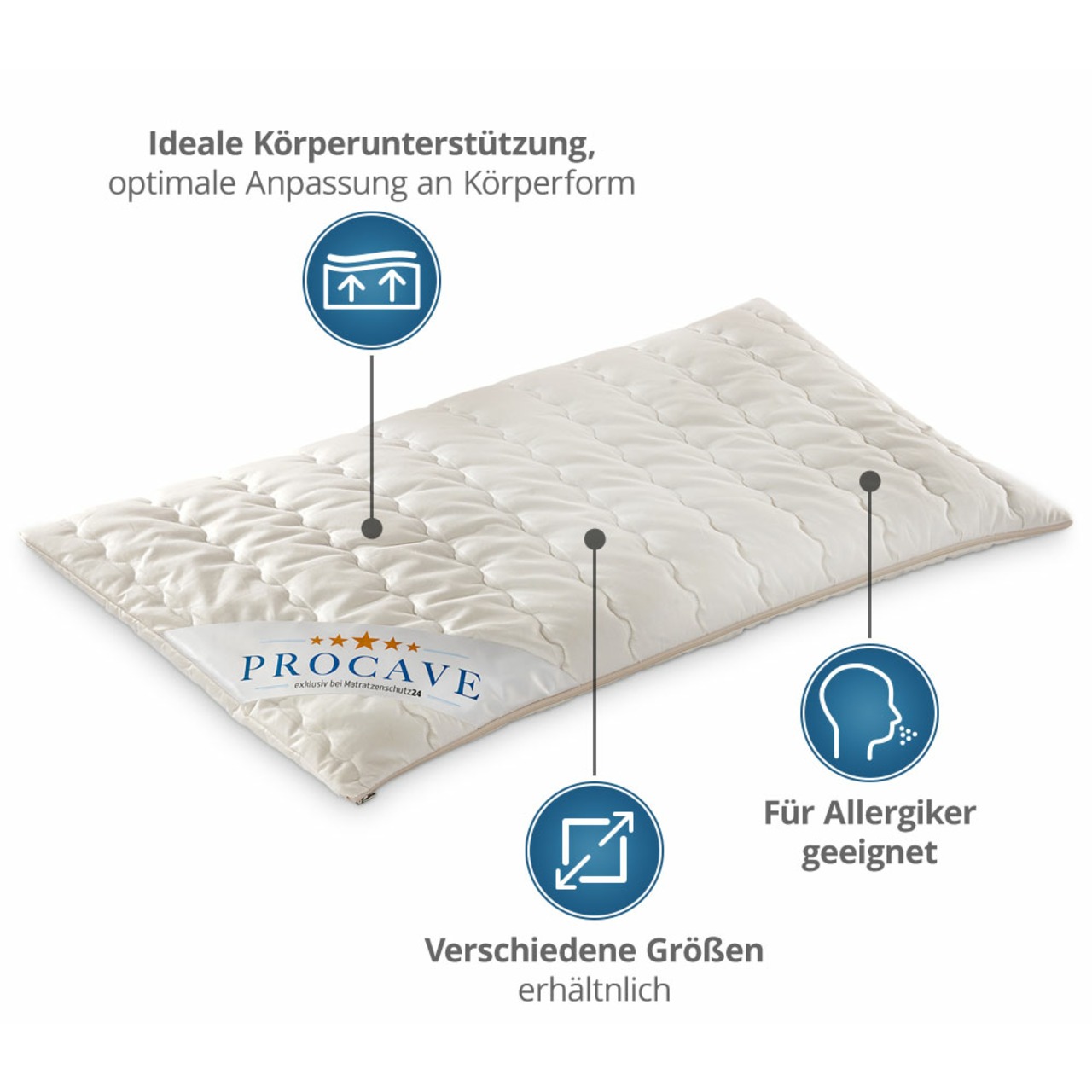 Dinkelkissen mit waschbarem Bezug aus Baumwolle