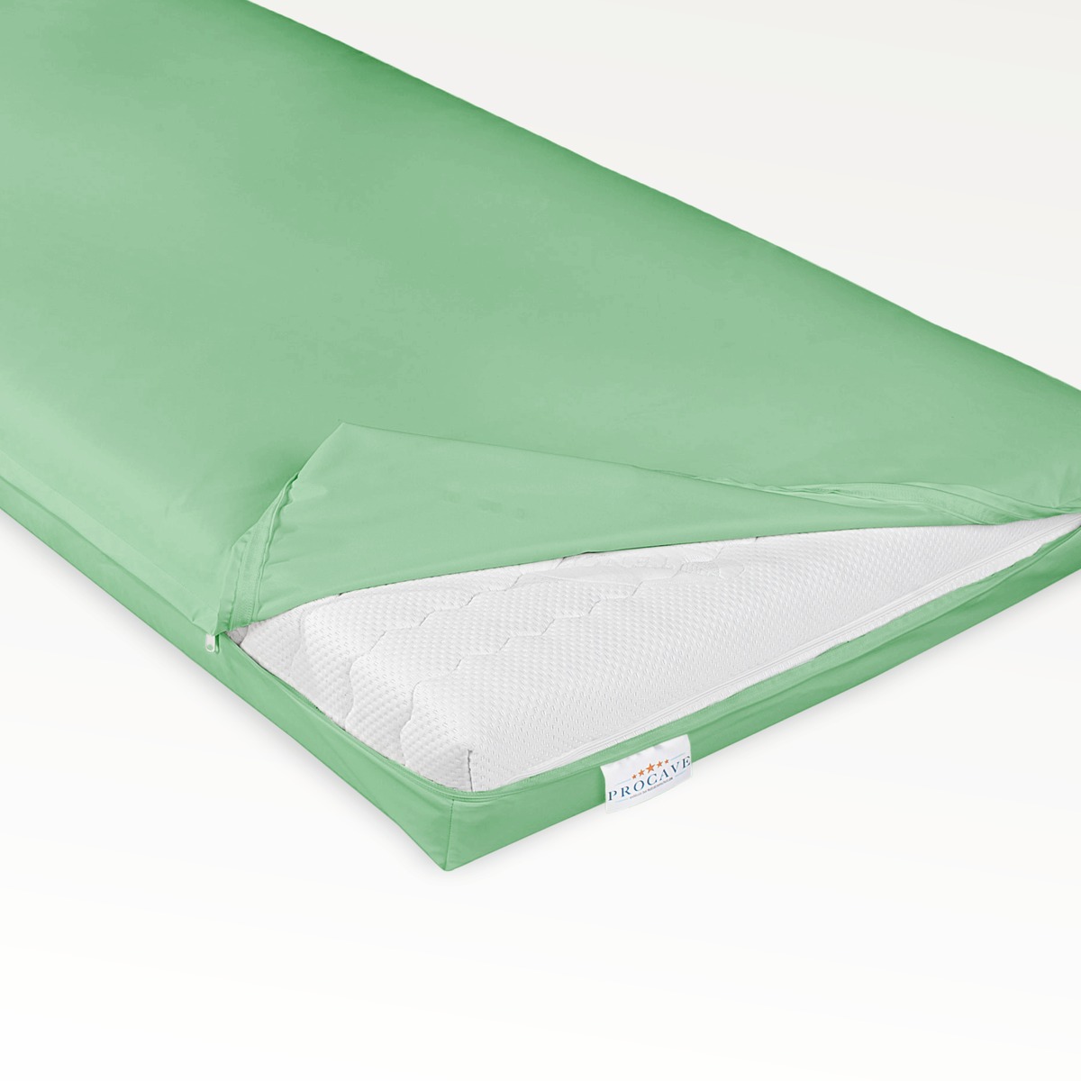 PROCAVE wasserdichter Matratzenbezug gr&uuml;n offen &mdash; Produktfreisteller