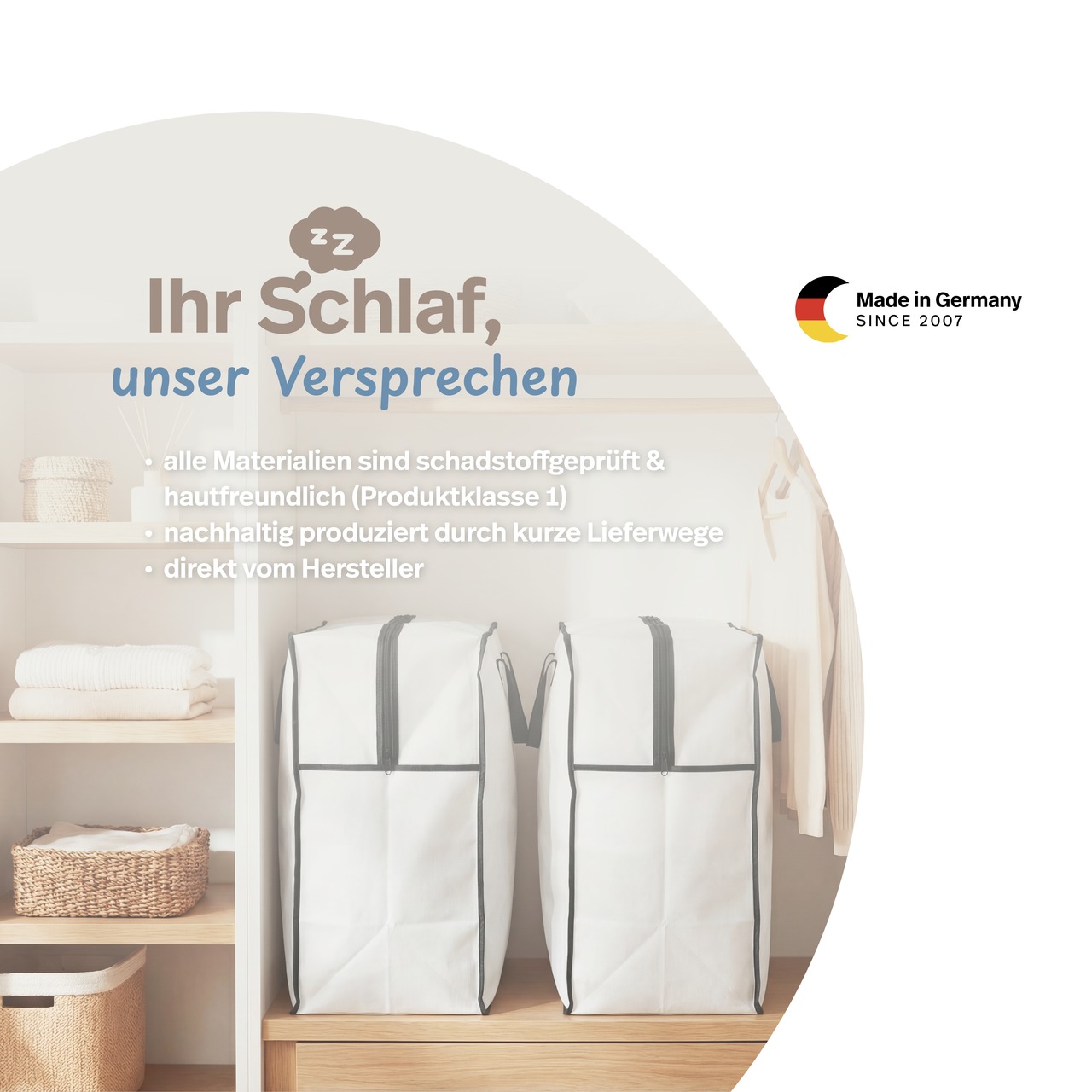 Aufbewahrungstasche für Decken-Kissen-Bettwaren