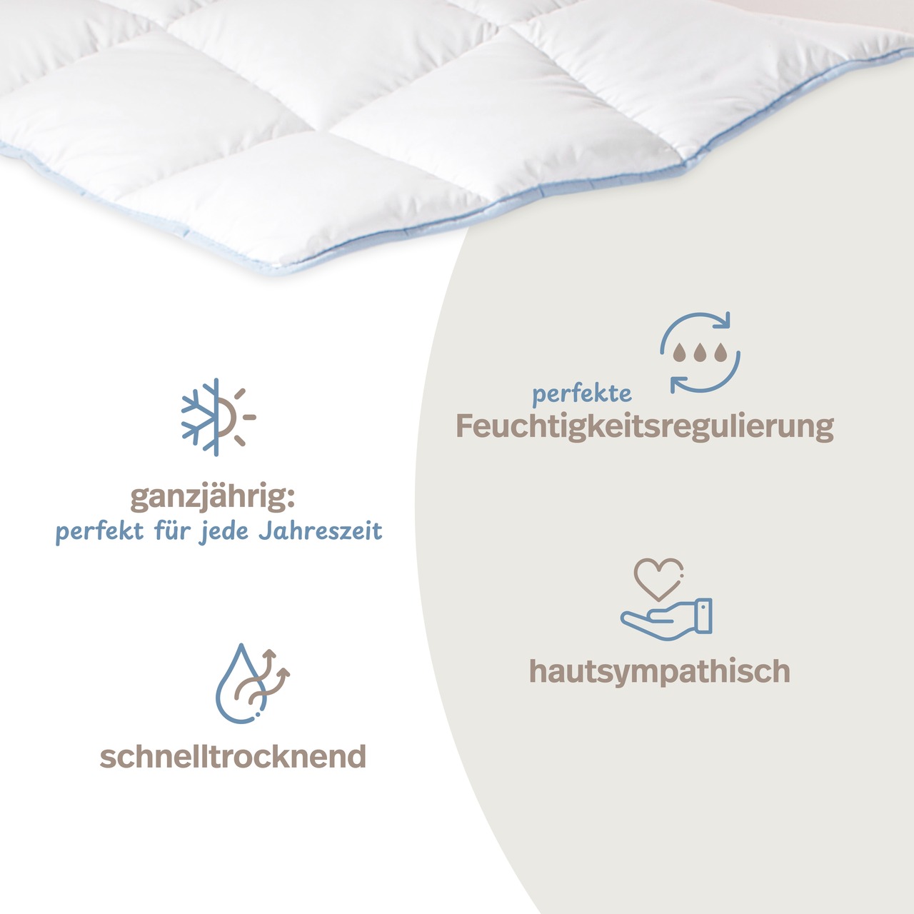 TopCool kochfeste Qualitäts-Ganzjahresdecke