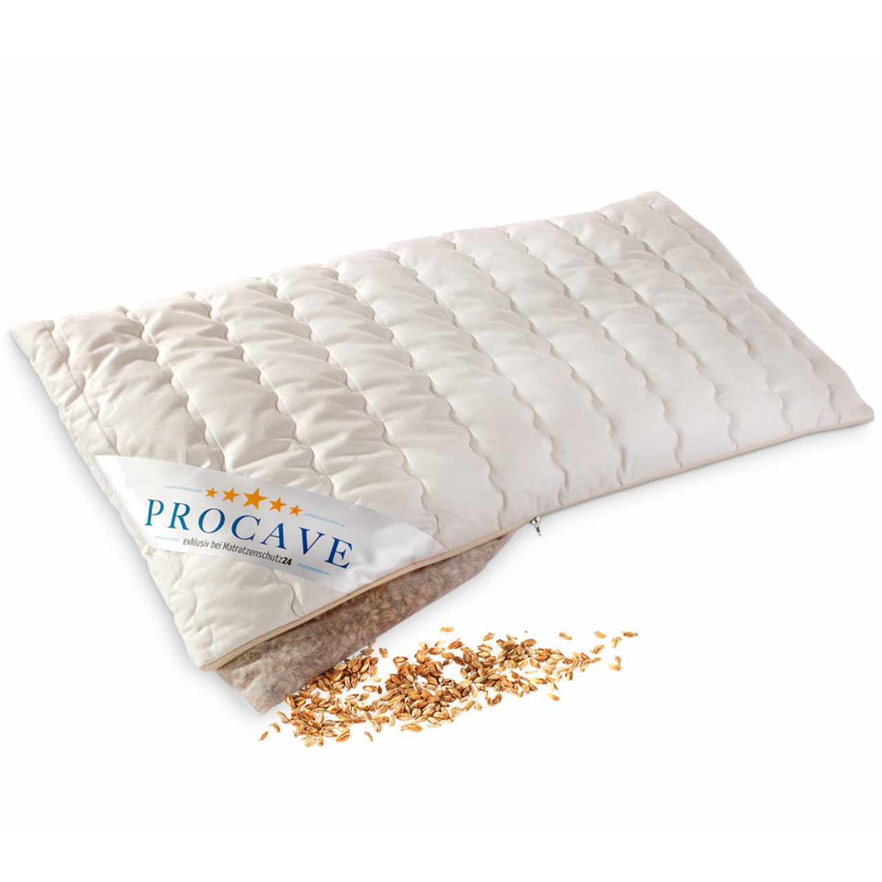 Dinkelkissen mit waschbarem Bezug aus Baumwolle