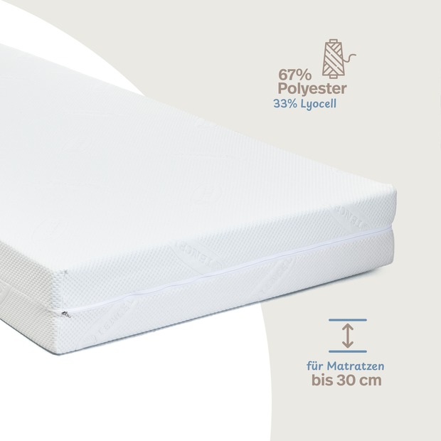 Lyocell Matratzenbezug unversteppt