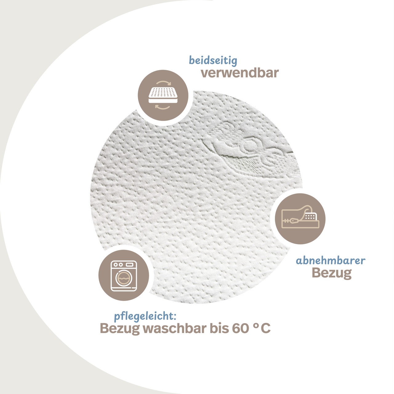 Bettkeil mit AloeVera-Doppeltuch-Bezug